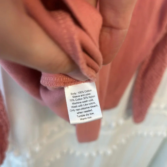 Cobble Lane long sleeve mauve pink blouse with lace detail size L - Picture 6 of 6